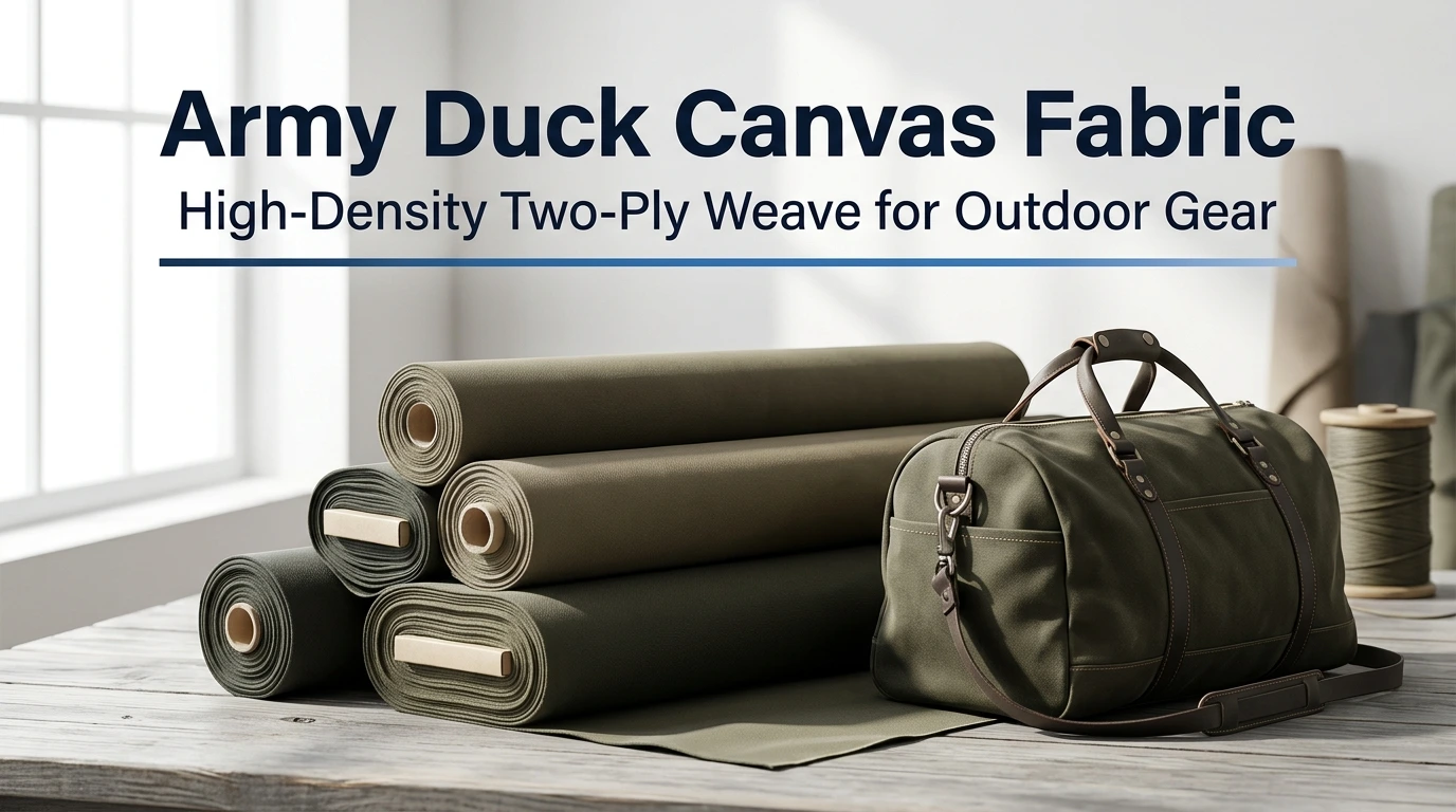 Army Duck Canvas Fabric: High-Density Two-Ply Weave for Outdoor Gear banner